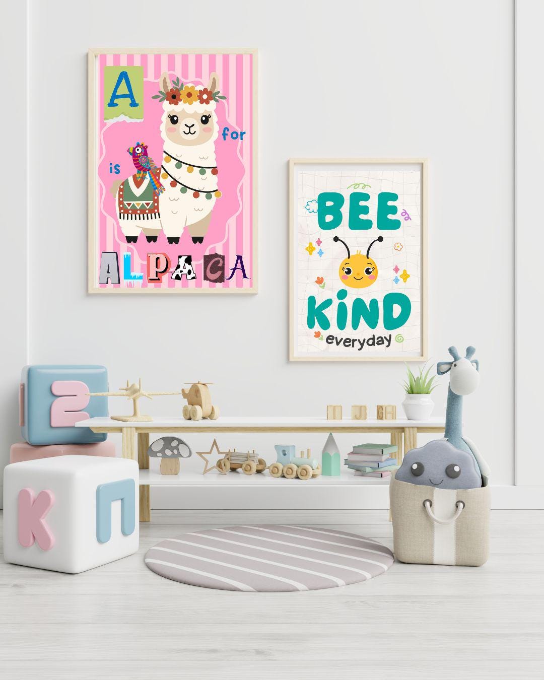 Kids Digital Download, Whimsical Kids Art, Printable Nursery Art ...