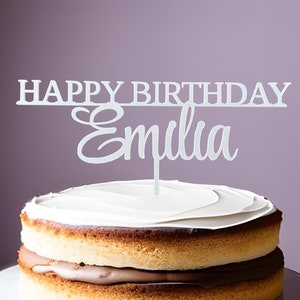 Geburtstags Caketopper "Happy Birthday" mit Name personalisiert - schnelle Lieferung aus Deutschland #20