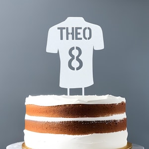 Football Shirt Caktopper - Personalized with Name and Age - Birthday Decoration for Cake