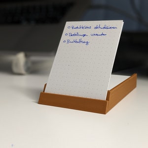 Schreibtisch To-Do Halter - Analoge Notizen für Standard A7 Karteikarten aus Holzfilament