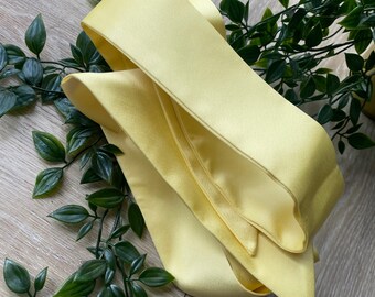 Lemon Light Yellow Sash for Dress for Flower Girl, Junior Bridesmaid, Colour Sash in 40 colours, Wedding Christening Girl's Dress Sash