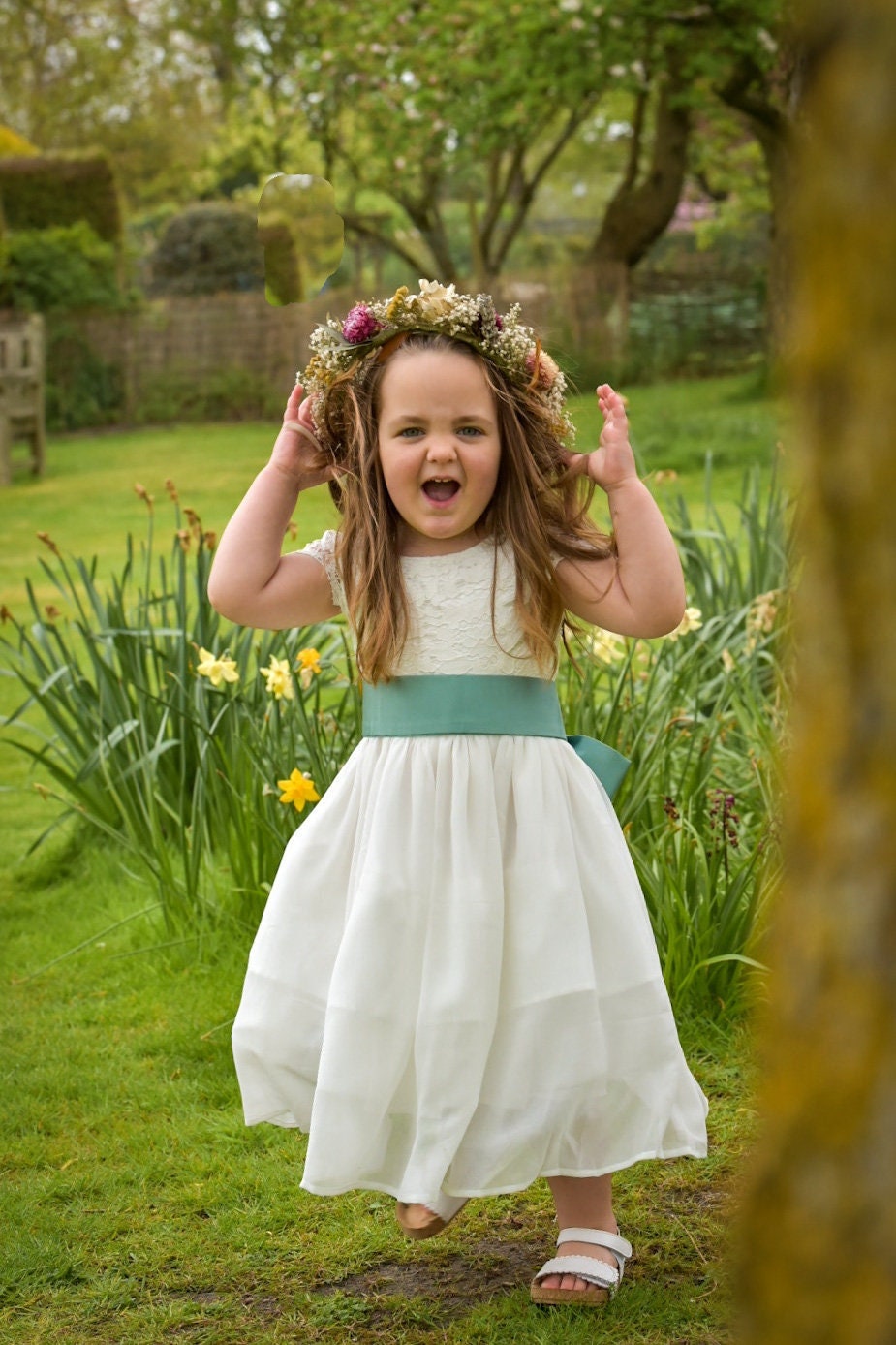 Chiffon flower shop girl dress