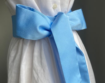 Powder Blue Sash Belt for Dress for Flower Girl, Junior Bridesmaid, Colour Sash in 35+ colours, Wedding Christening Girl's Dress