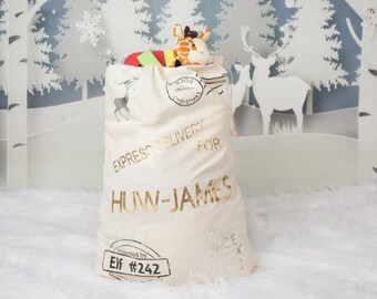Christmas Sack Large and Personalised with Child or Pet Name