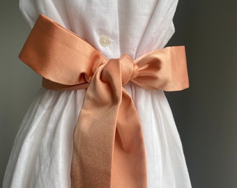 Rose Gold Sash Belt voor jurk voor bloemenmeisje, junior bruidsmeisje, kleur sjerp in 35+ kleuren, bruiloft doopmeisje jurk