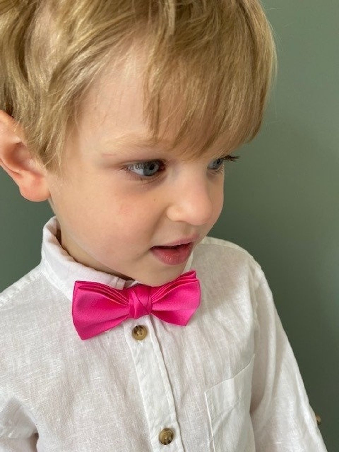 Bright Pink Hot Pink Bow Tie for Boys Page Boys Groomsmen Etsy