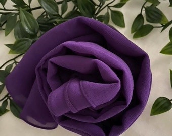 Chiffon Dark Purple Cadbury Purple Shawl Cover Up Wrap Bridesmaid, Mother of the Bride, Mother of the Groom, Shawl Gift