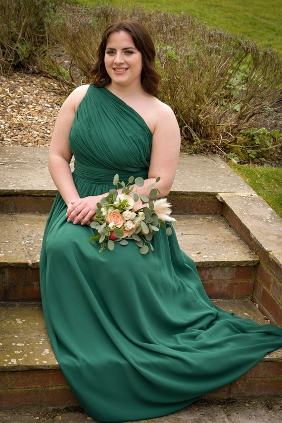 V-neckline Dark Green Prom Dresses with Satin Skirt – loveangeldress