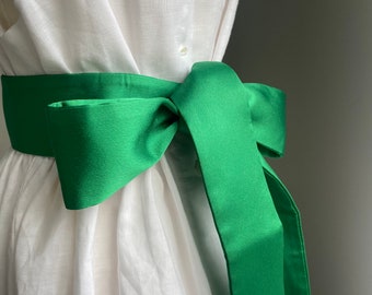 Emerald Green Sash Belt for Dress for Flower Girl, Junior Bridesmaid, Colour Sash in 35+ colours, Wedding Christening Girl's Dress