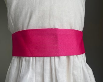 Bright Pink Sash Belt for Dress for Flower Girl, Junior Bridesmaid, Colour Sash in 35+ colours, Wedding Christening Girl's Dress