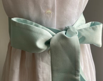 Light Aqua for Dress for Flower Girl, Junior Bridesmaid, Colour Sash in 40 colours, Wedding Christening Girl's Dress Sash