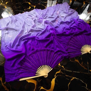 Lavendelfelder - Seidenfluss-Fächer