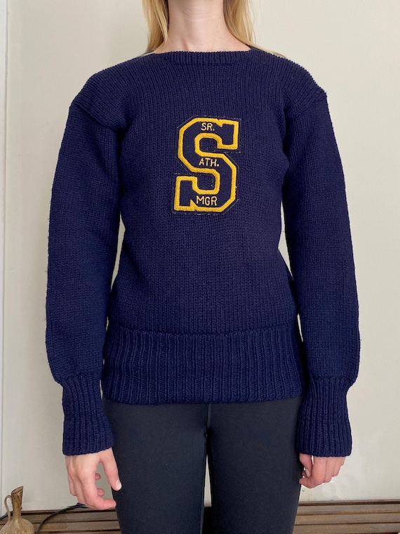 Vintage Cheerleader Sweater Uniform 100 Virgin Woo… Gem