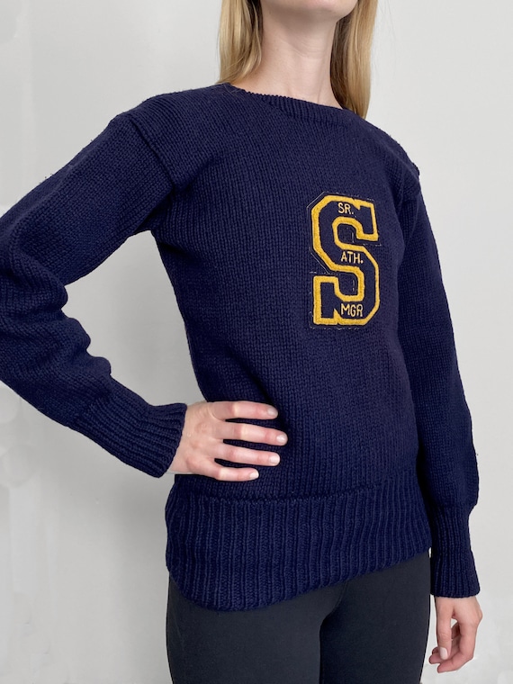 Vintage Cheerleader Sweater Uniform 100 Virgin Woo… Gem