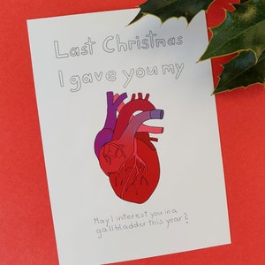 Divertente cartolina di Natale - Ultimo cuore di Natale - Cartolina