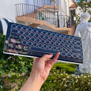 Pink Rose Bluetooth Keyboard