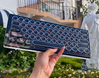 Pink Rose Bluetooth Keyboard