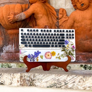 Real Flower and Fruit Typewriter Style Keyboard