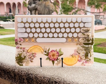 Bluetooth Real Fruit and Flower typewriter style keyboard