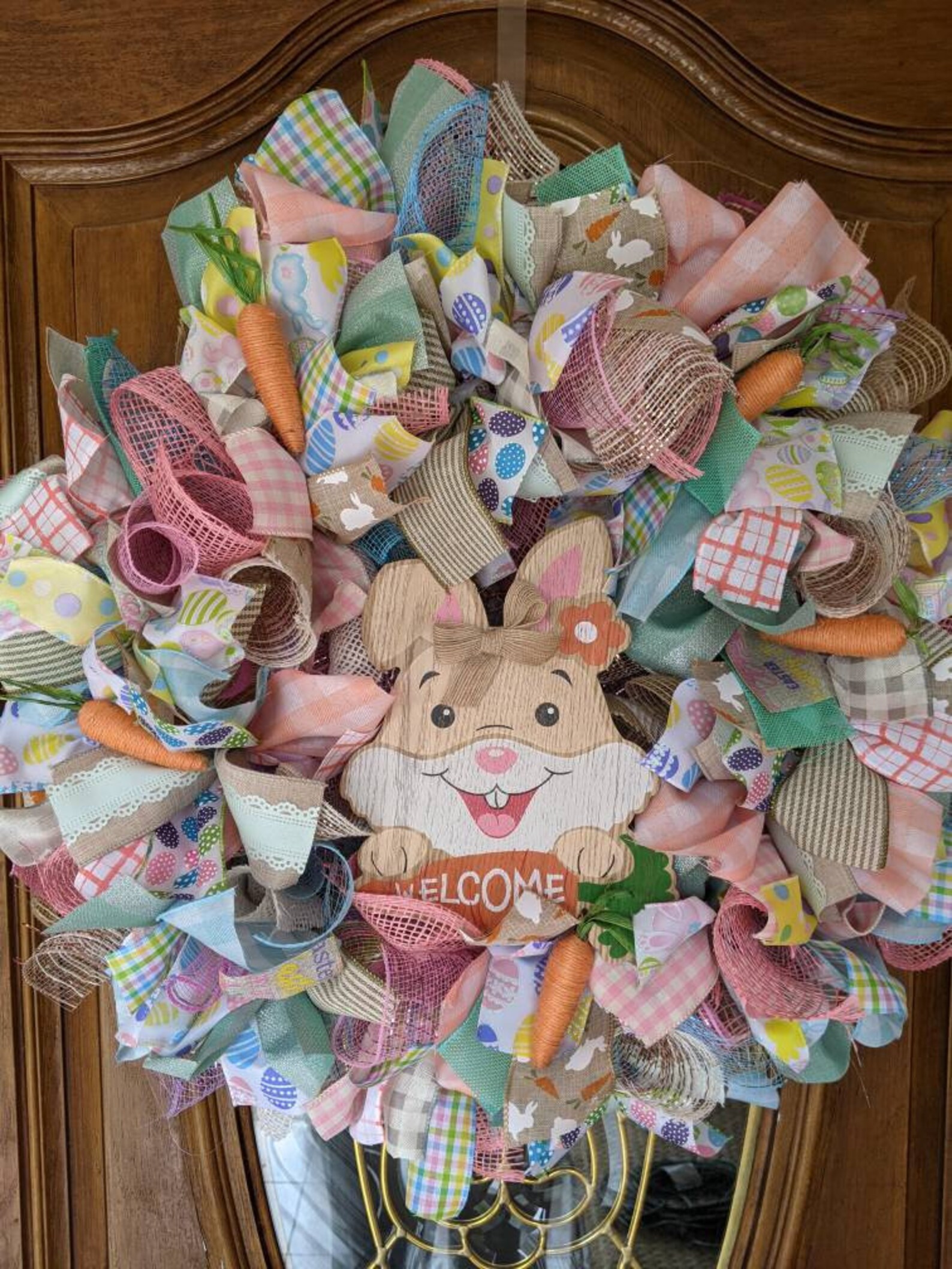 Adorable Easter Rag Wreath With Pastel Colors Etsy