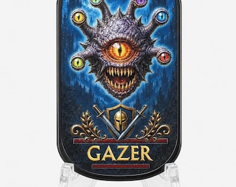 Fantasy Gazer Metal Dog Tag, RPG DnD Gamer, Gift For Him or Her