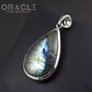 Steel Labradorite Pendant