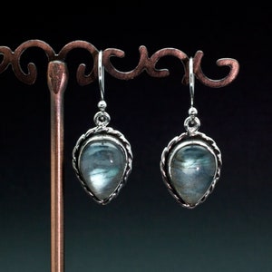 Sterling Silber Labradorit Ohrringe