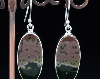 Boucles D'oreilles Agate Mousse - Bijouterie Joaillerie Lyon Cécile Crepellière
