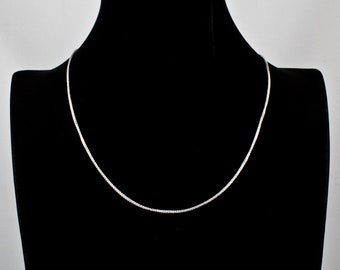 Collana In Argento Sterling 925 Da 1 Mm Collana In Nastro Di Moda - Foto 7