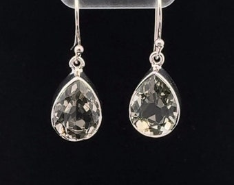 Sterling Silver Green Amethyst Earrings