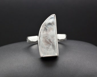 Sterling Zilveren Maansteen Ring Maat 7