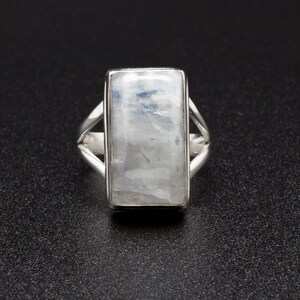 Sterling Silver Moonstone Ring Size 7