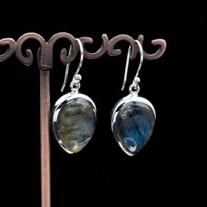 Sterling Silber Labradorit Ohrringe