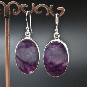 Sterling Silver Charoite Earrings