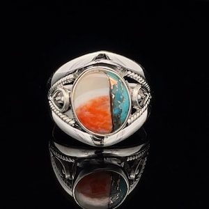 Sterling Silber Spiny Oyster Ring Größe 20cm