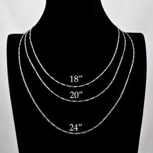 Sterling Silver Figaro Chain Necklaces 1.5mm