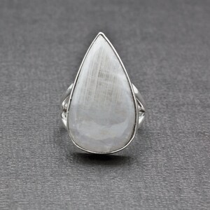 Sterling Silver Moonstone Ring Size 6