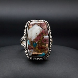 Sterling Silber Spiny Oyster Ring Größe 7