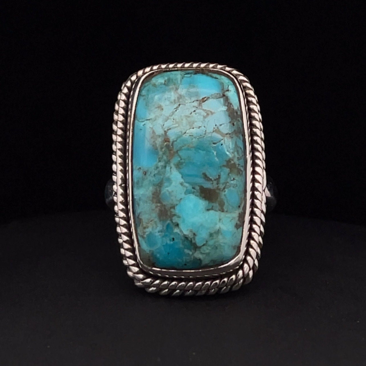 Sterling Silver Kingman Turquoise Ring Size 5 - Etsy