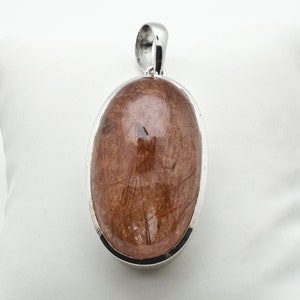 Sterling Silver Red Rutilated Quartz Pendant