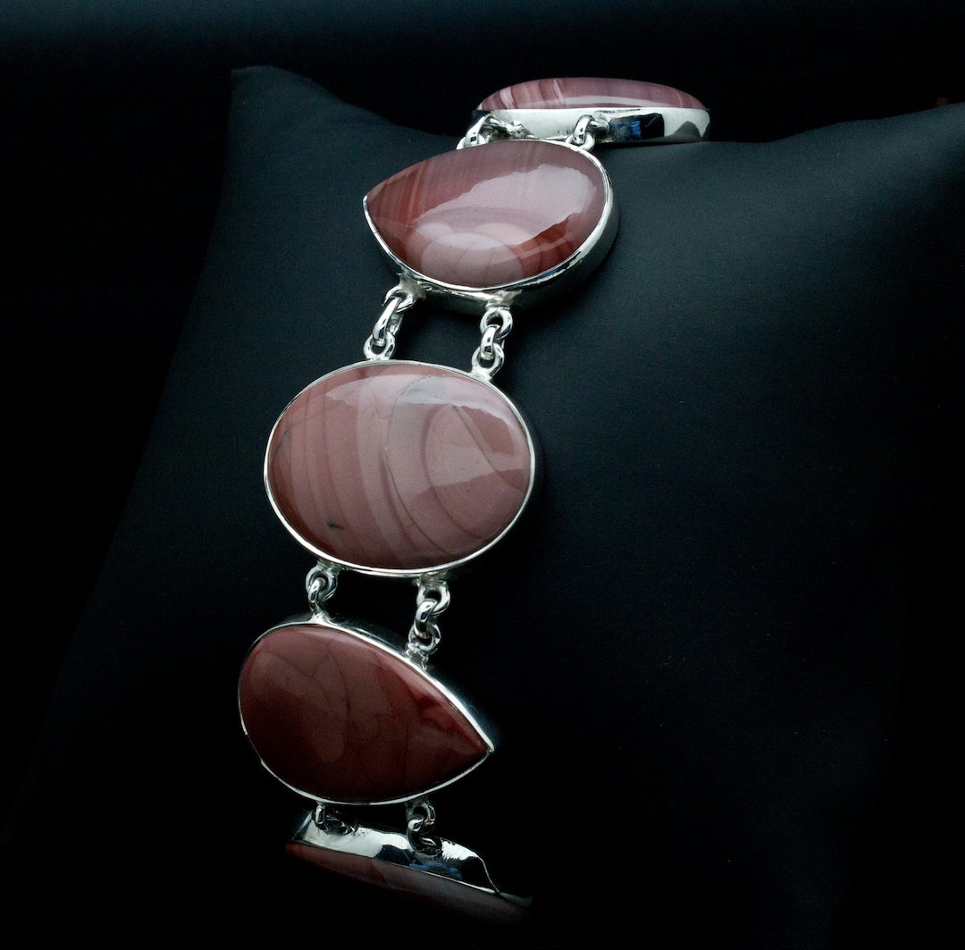Synthetic Imperial Jasper Beaded Watchband Bracelet main image 1