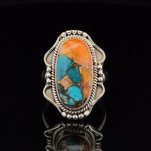 Sterling Silber Spiny Oyster Ring Größe 6.5
