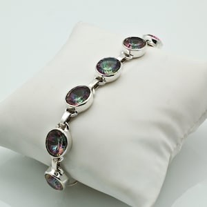 Sterling Silver Mystic Topaz Bracelet