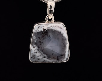 Sterling Silver Dendritic Opal Pendant