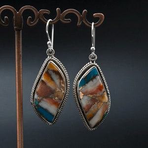 Sterling Silber Spiny Oyster Ohrringe