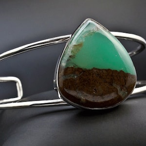 Sterling Silver Chrysoprase Bracelet
