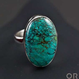 Sterling Silver ring with Turquoise Size 7.5