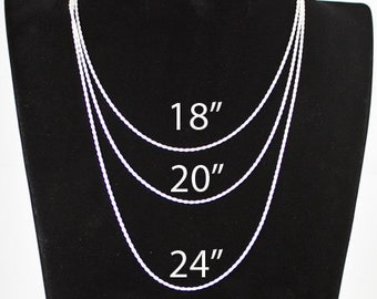 18 Inch Silver Rope Chain 18