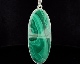 Sterling Silver Malachite Pendant