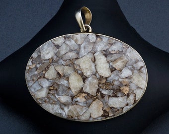 Sterling Silver Copper Calcite Pendant